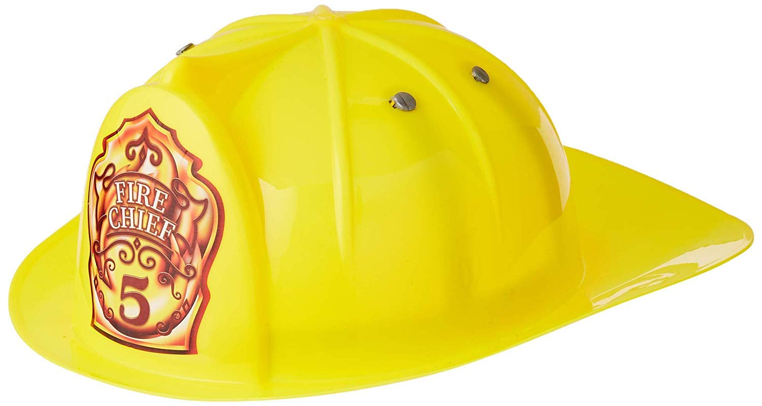 Peterkin Fire Chief Rescue Helmet - Adjustable Fit, Yellow Plastic | Ages 3+ 1