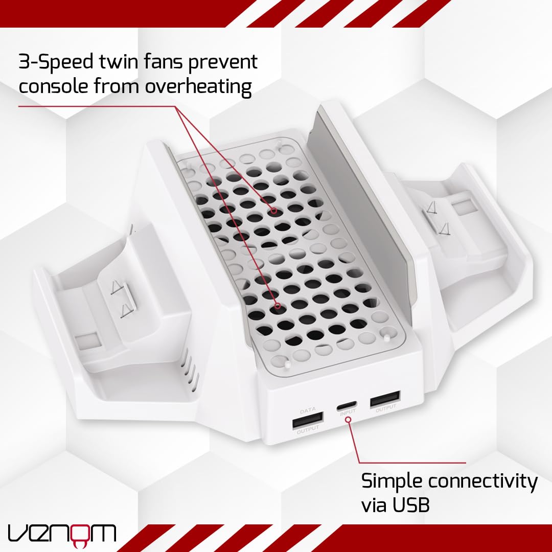 Venom Cool & Charge Vertical Stand for Xbox Series S with Controller Charging and Cooling Fans 11