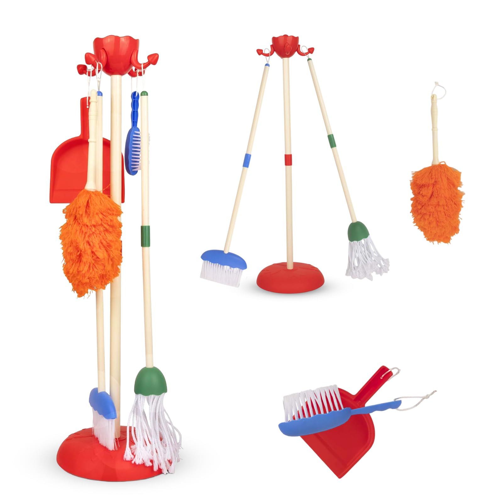 Playkidz Role Play Cleaning Set - 6 Pcs Household Toy for Kids Ages 3+
