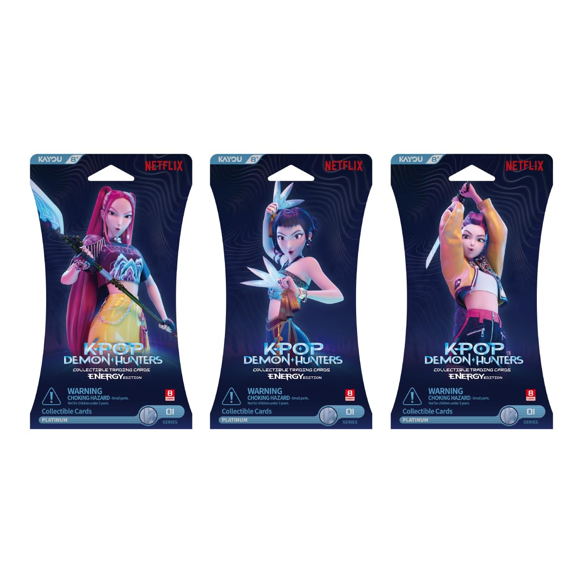 Kayou Limited K-POP Demon Hunters: Energy Edition Series 1-A Booster Pack Display | 12 Packs, 8 Cards Each