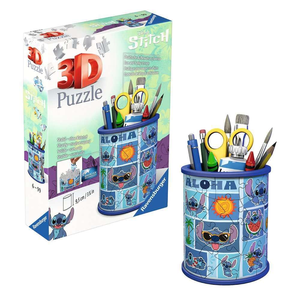Ravensburger Disney Stitch Pencil Holder 54-Piece 3D Jigsaw Puzzle
