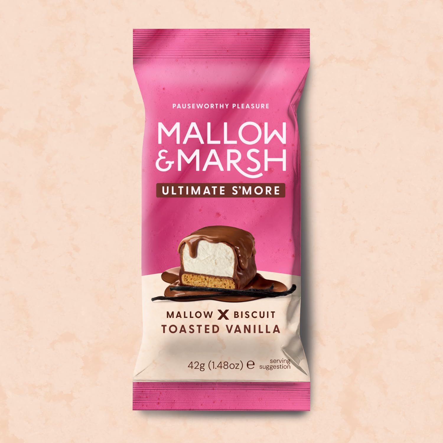 Mallow & Marsh Ultimate S’more Bar - Toasted Vanilla, Milk Chocolate Covered 2
