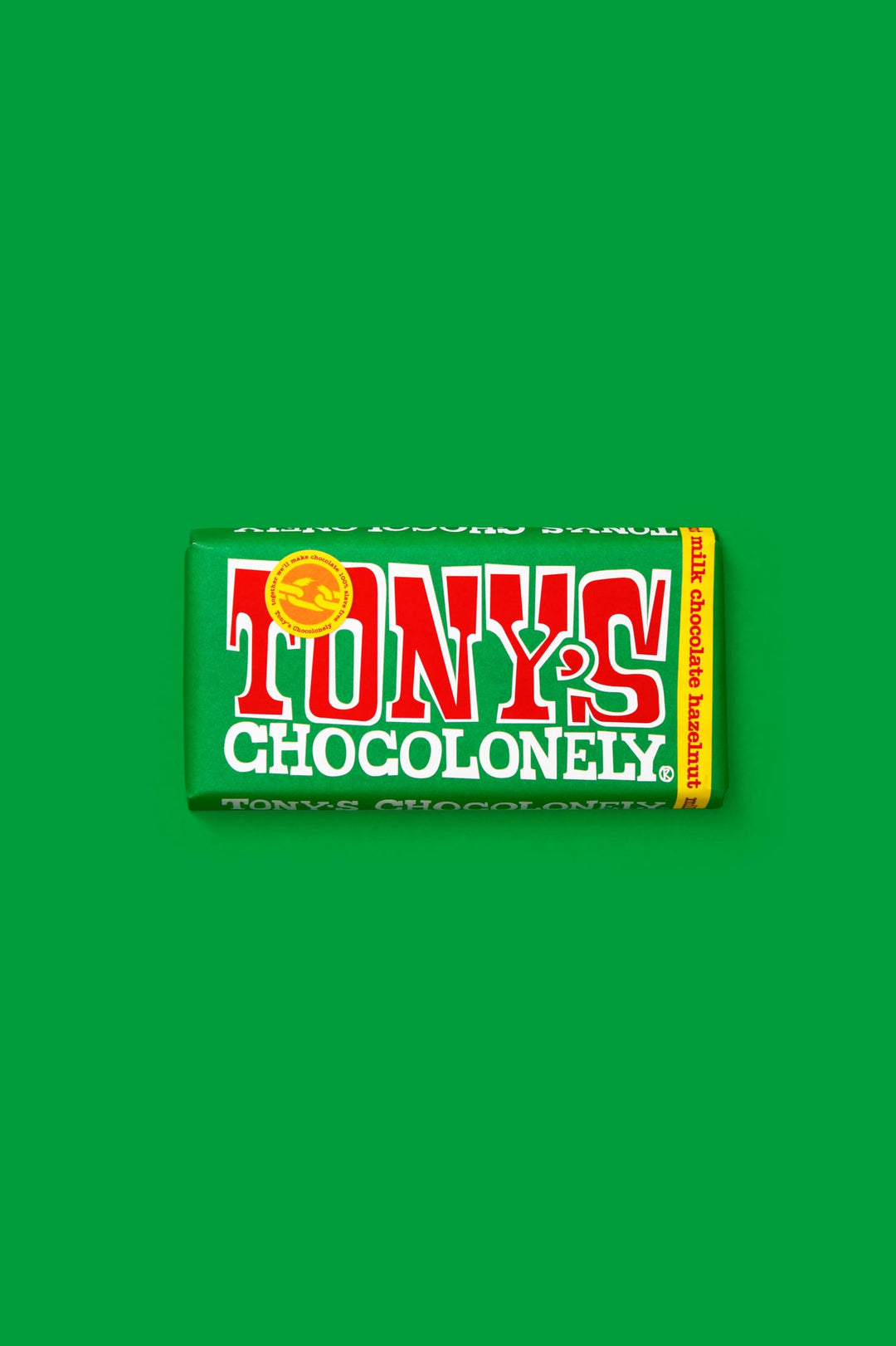 Tony's Chocolonely Milk Chocolate with Hazelnuts - 180g, Fairtrade Belgian Chocolate Bar, Vegetarian Snack