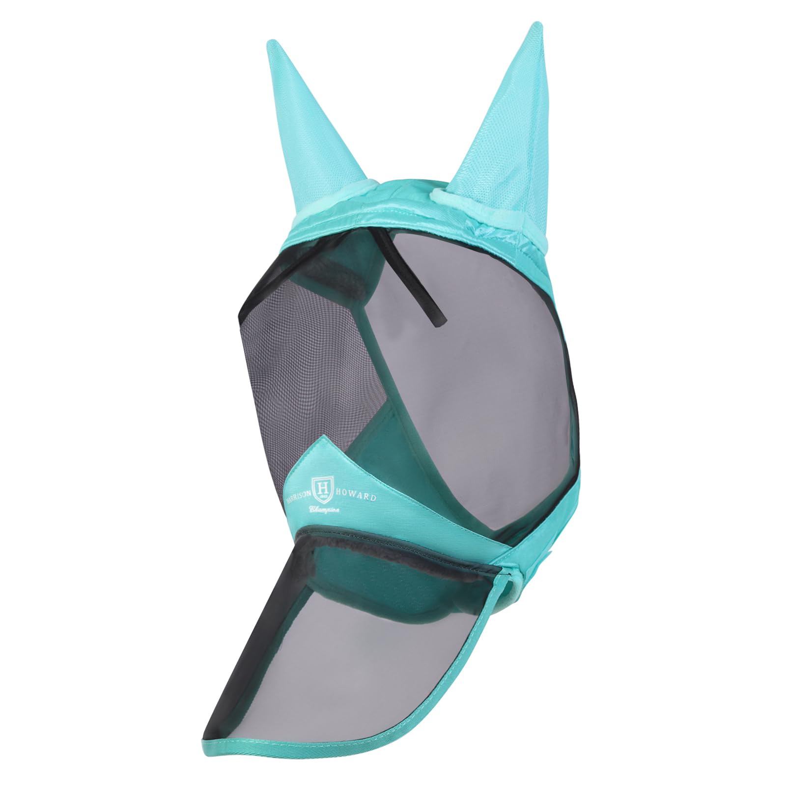 Harrison Howard CareMaster Pro Luminous Fly Mask - 60% UV Protection | Cob Size | Summer Mint