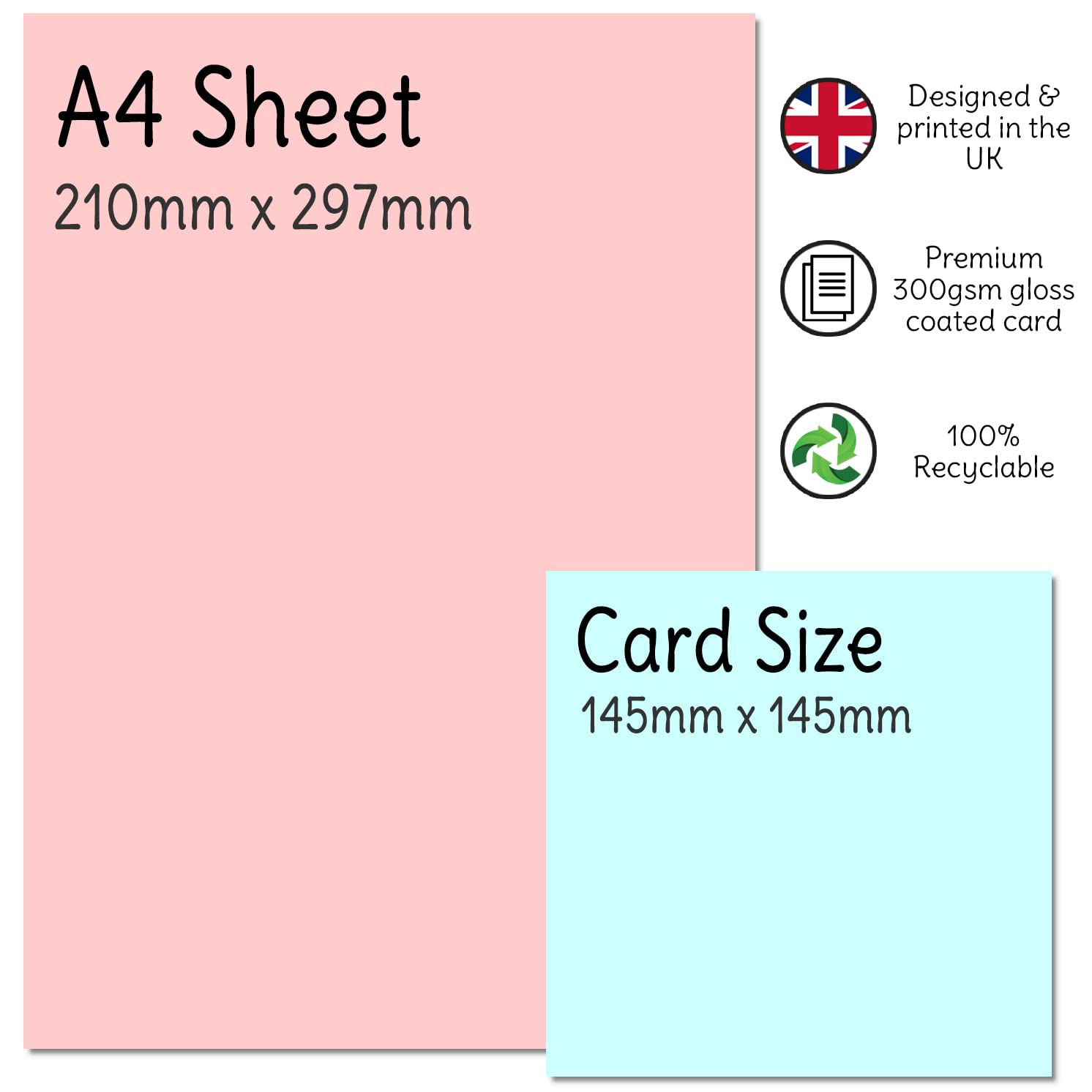 Stuff4 8th Birthday Card - Pink & Purple Glitter Balloons | 145mm Square | Blank Inside 6