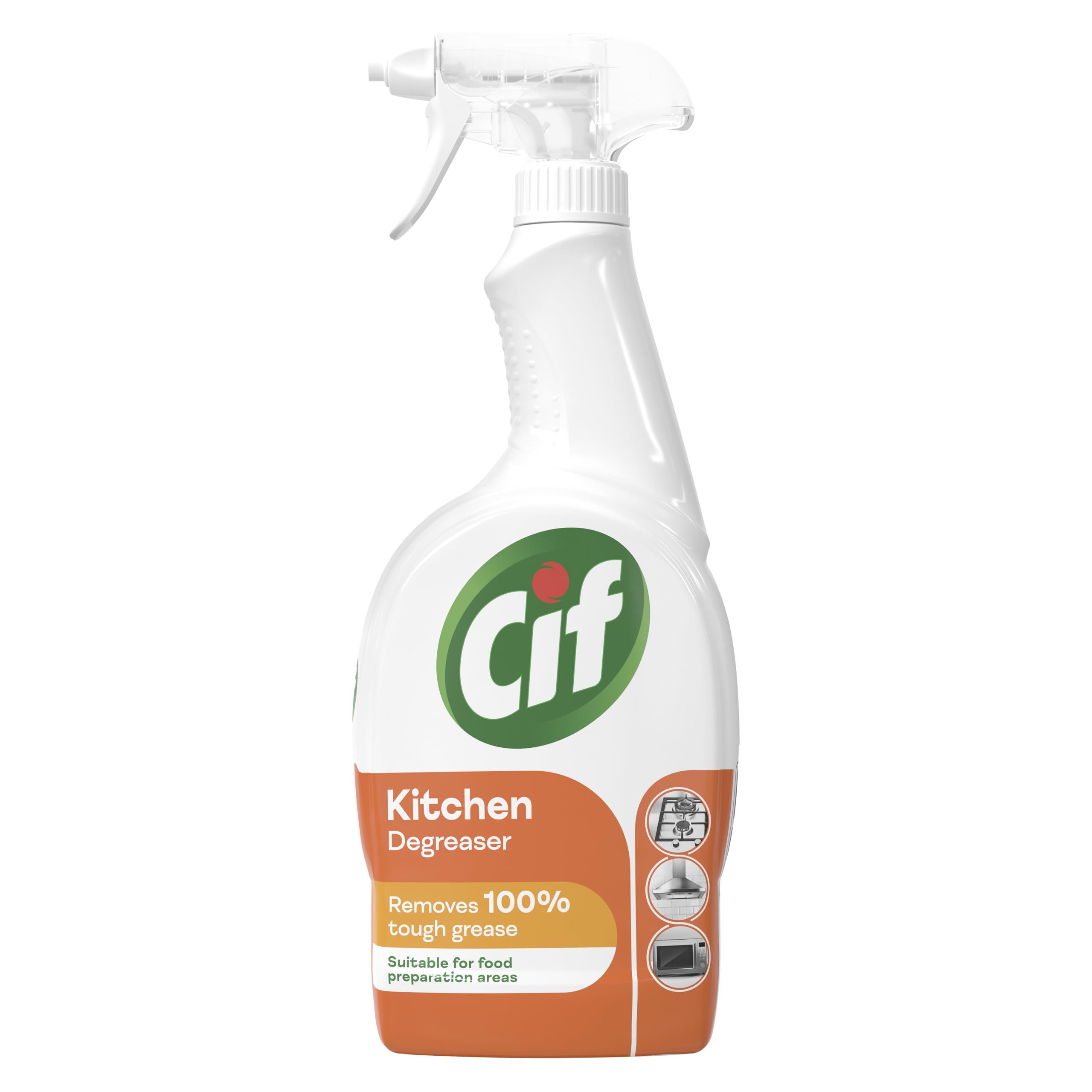 Cif Cleanboost Kitchen Spray - 100% Tough Grease Removal | 700 ml | Orange Scent