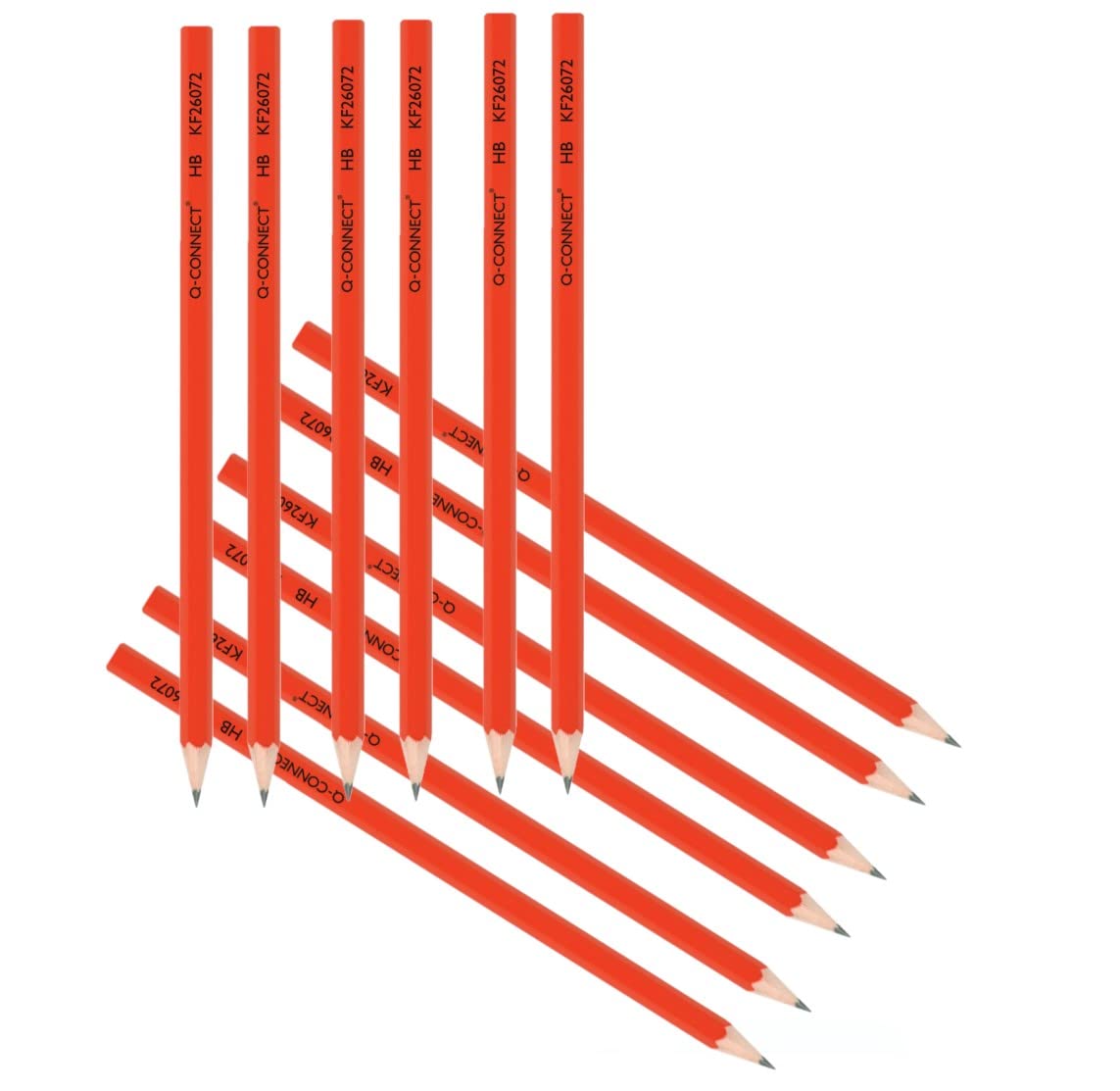 Q-Connect HB Wooden Lead Pencils - Smudge Free Writing | Comfortable Hexagonal Barrel | 12 Pack 1