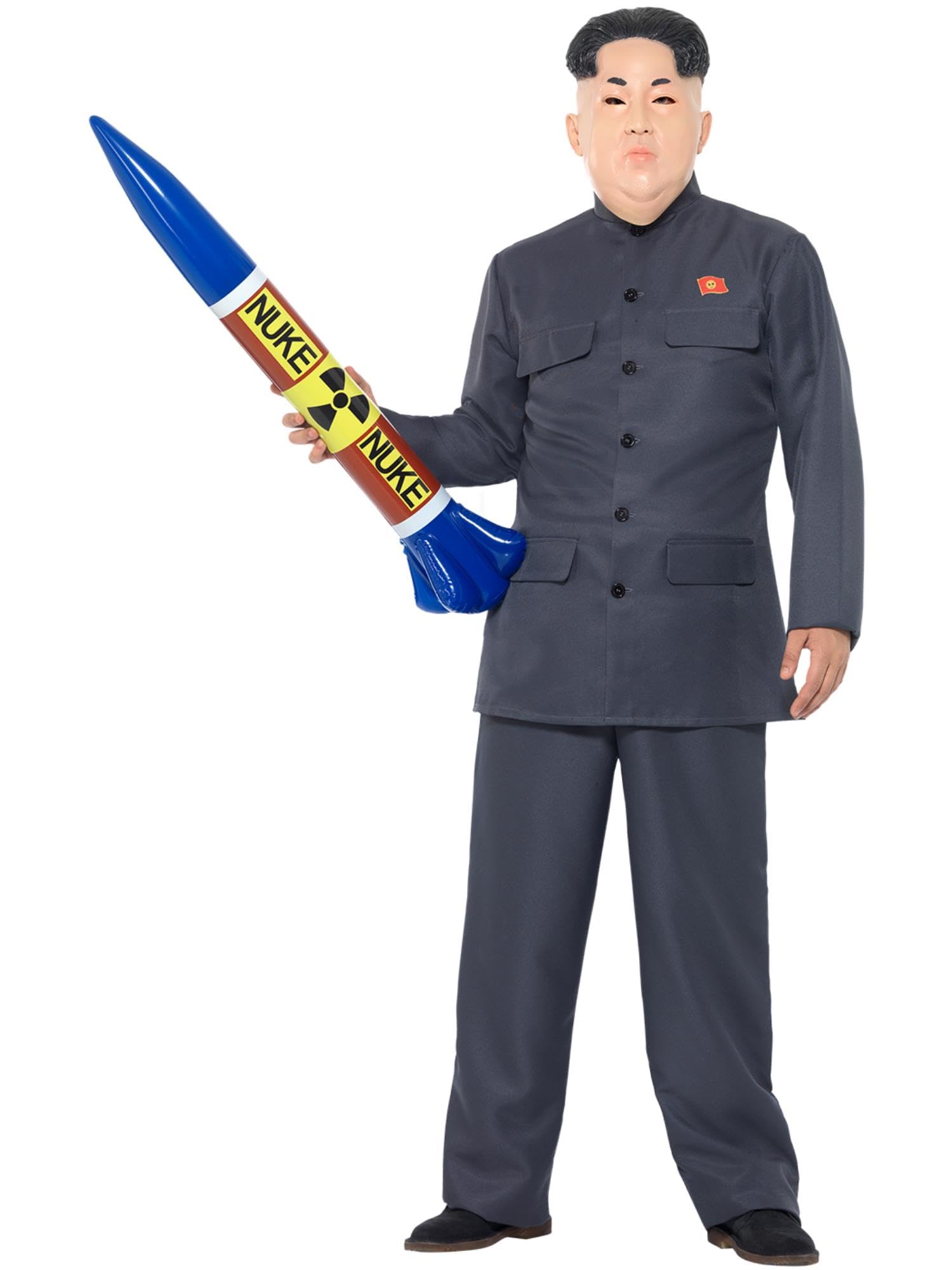 Smiffys Dictator Costume - Adult Mens Fancy Dress with Grey Jacket & Trousers