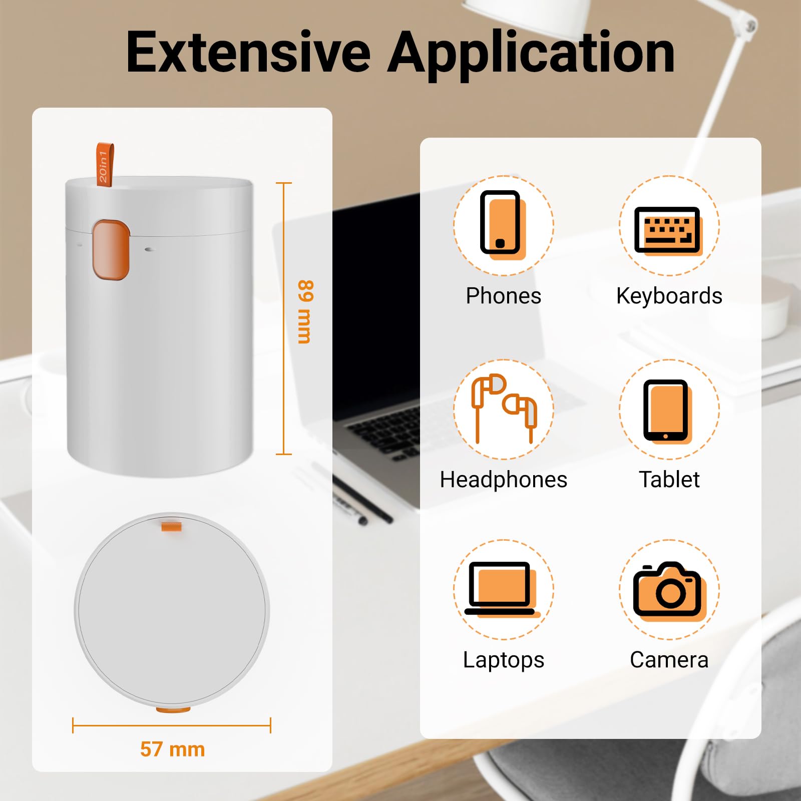 MOXYOY 20-in-1 Electronics Cleaning Kit - Multifunctional for Keyboard, Screen, Headphones | ABS Material