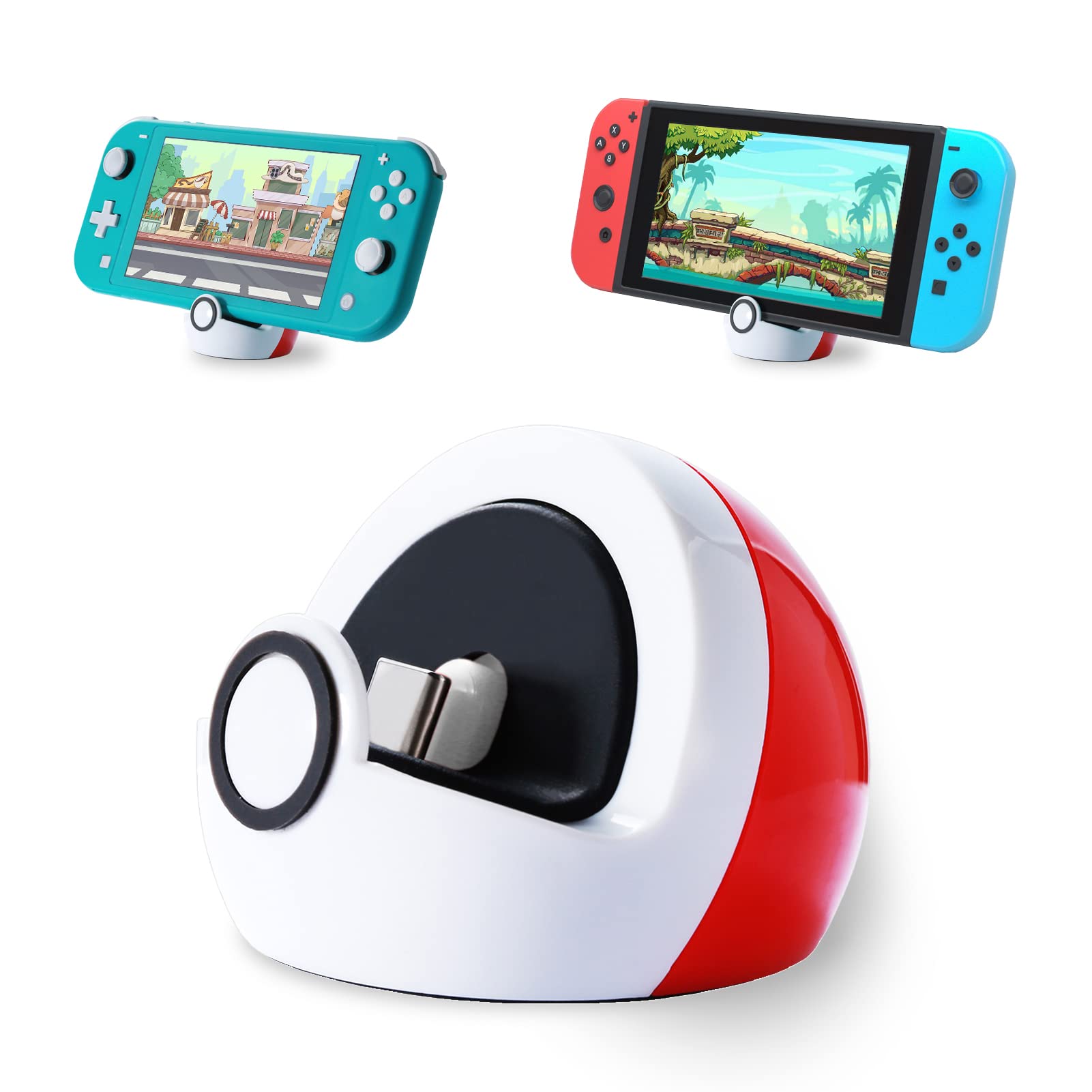 Antank Tiny Charging Dock for Nintendo Switch, Switch OLED & Switch Lite - Compact 45° Angle Charger Stand with Non-Slip Base