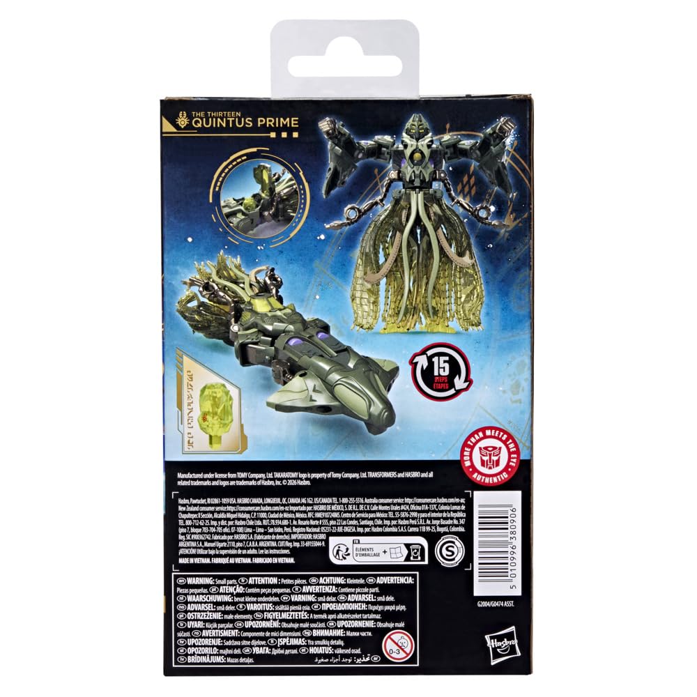 Transformers Age of the Primes Deluxe Class The Thirteen Quintus Prime Action Figure | 5.5-inch 5