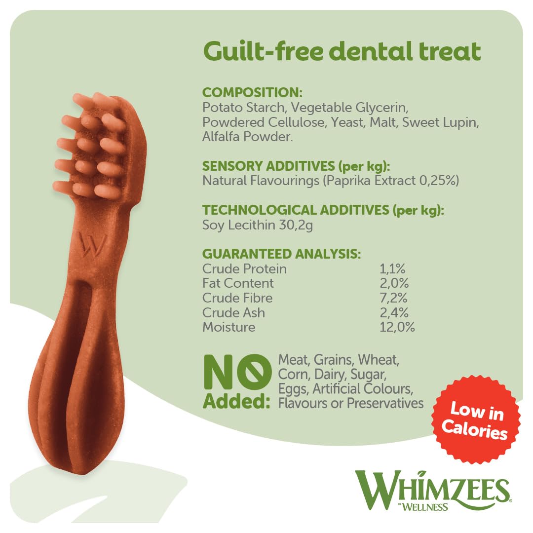 WHIMZEES Natural Grain Free Dog Dental Sticks for Small Breeds | Reduces Plaque by 80% | Vegetable Flavor 4