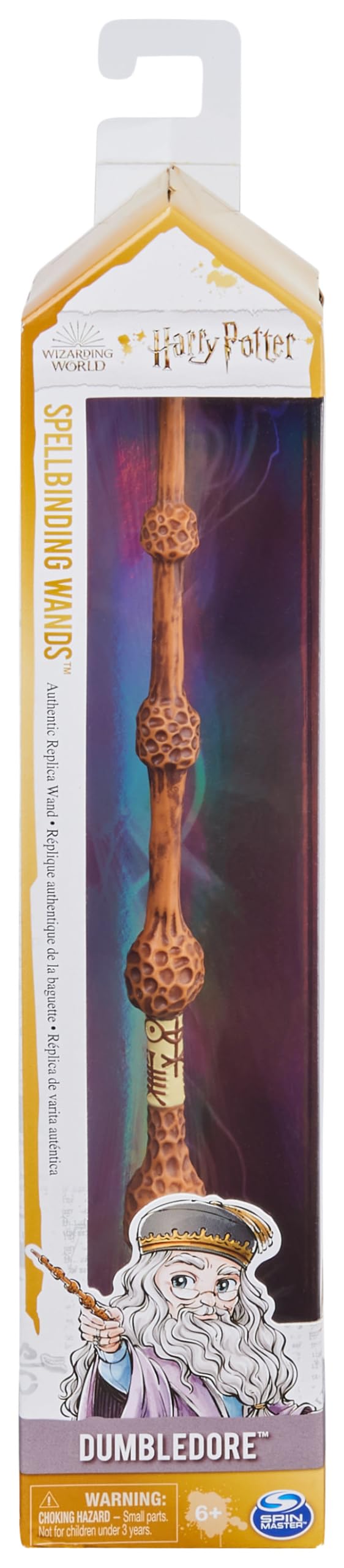 Wizarding World Albus Dumbledore 12-inch Replica Wand with Incendio Spell Card - Harry Potter Role Play Toy for Kids 6+ 3