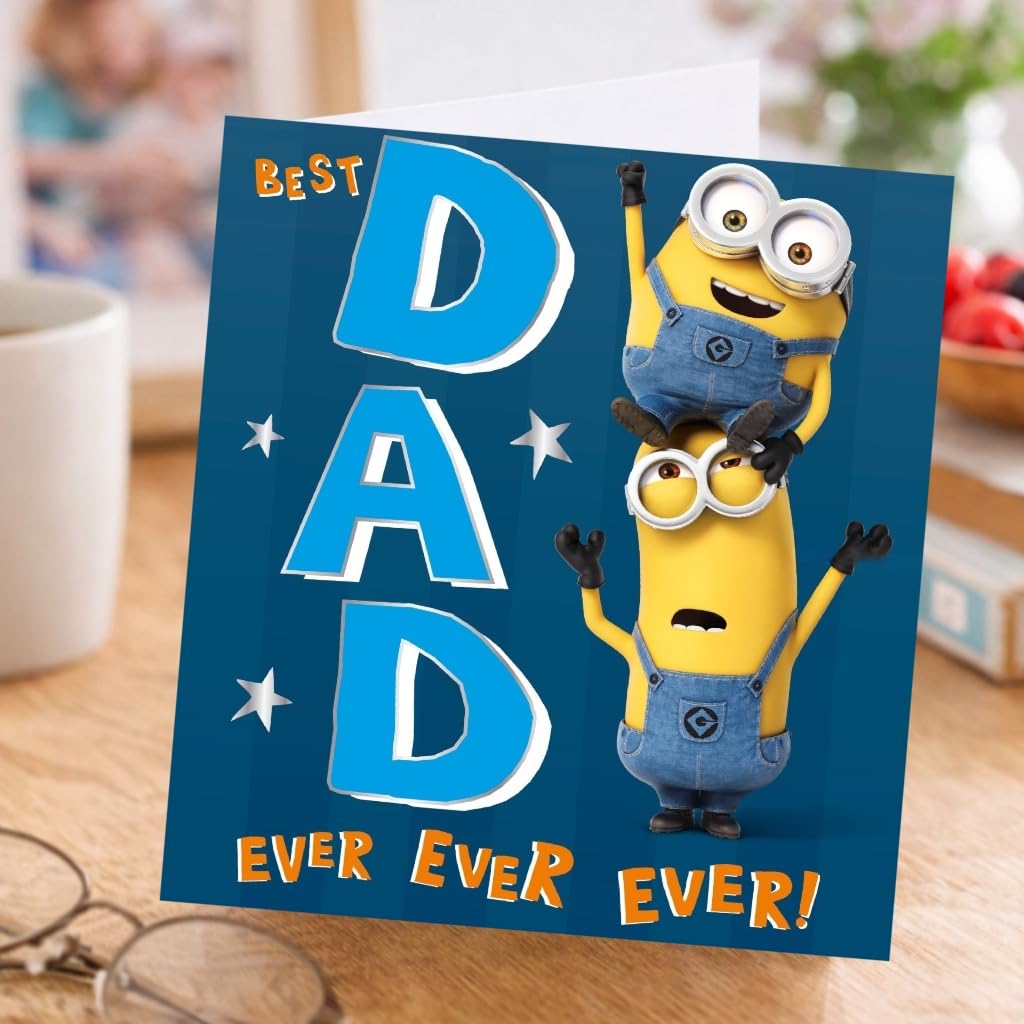 Danilo Promotions LTD Despicable Me Father's Day Card - 'Best Dad Ever Ever Ever' | Official Minions Design 4