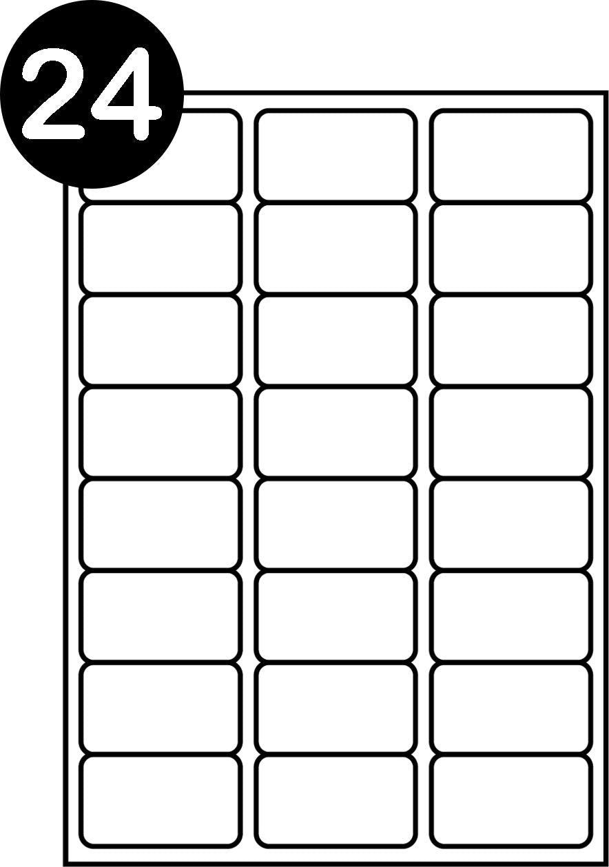 SmithPackaging A4 Self Adhesive Address Labels, 24 Labels Per Sheet, 100 Sheets