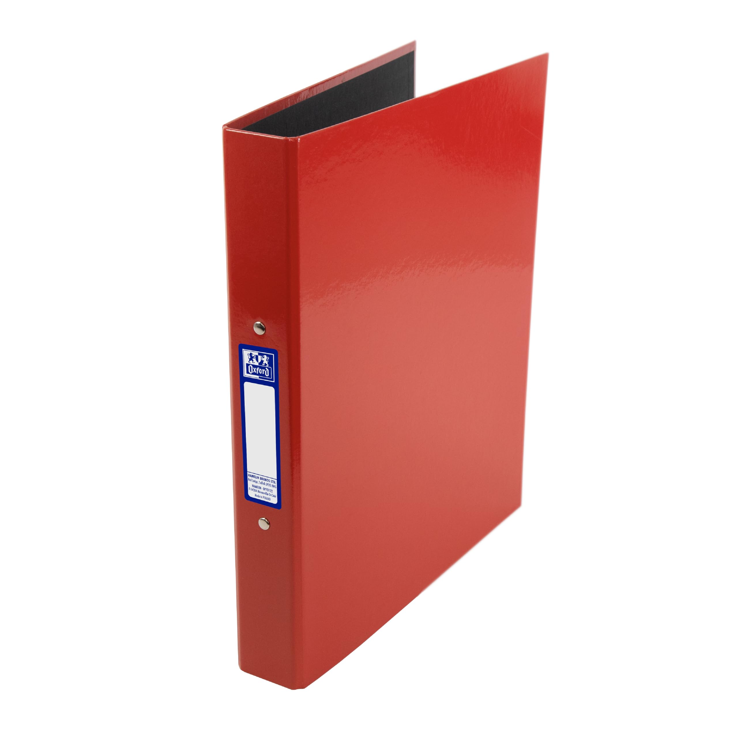 Oxford Premium A4 Ring Binder, Red Single Folder, 25mm Capacity, Laminated 3
