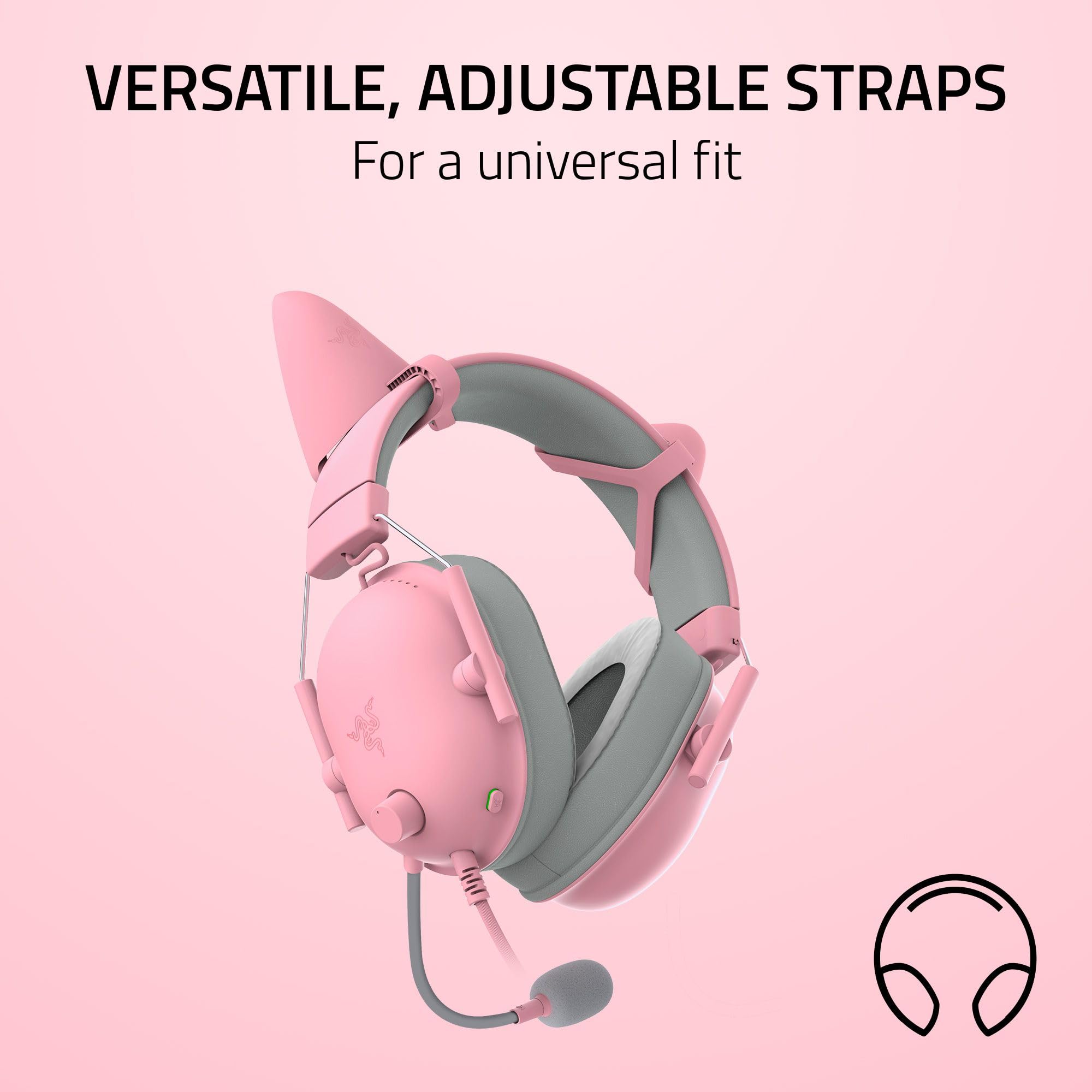 Razer Kitty Ears V2 - Clip-on Cat Ears for Headsets, Universal Fit, Lightweight Silicone Design