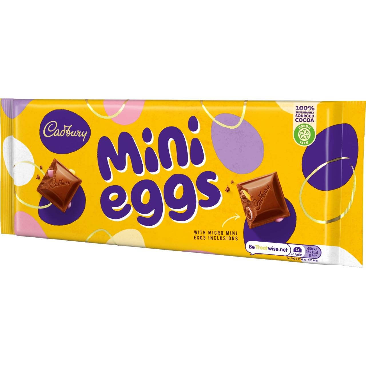Cadbury Easter Mini Eggs Chocolate Bar - Milk Chocolate with Crunchy Inclusions | 360g 3