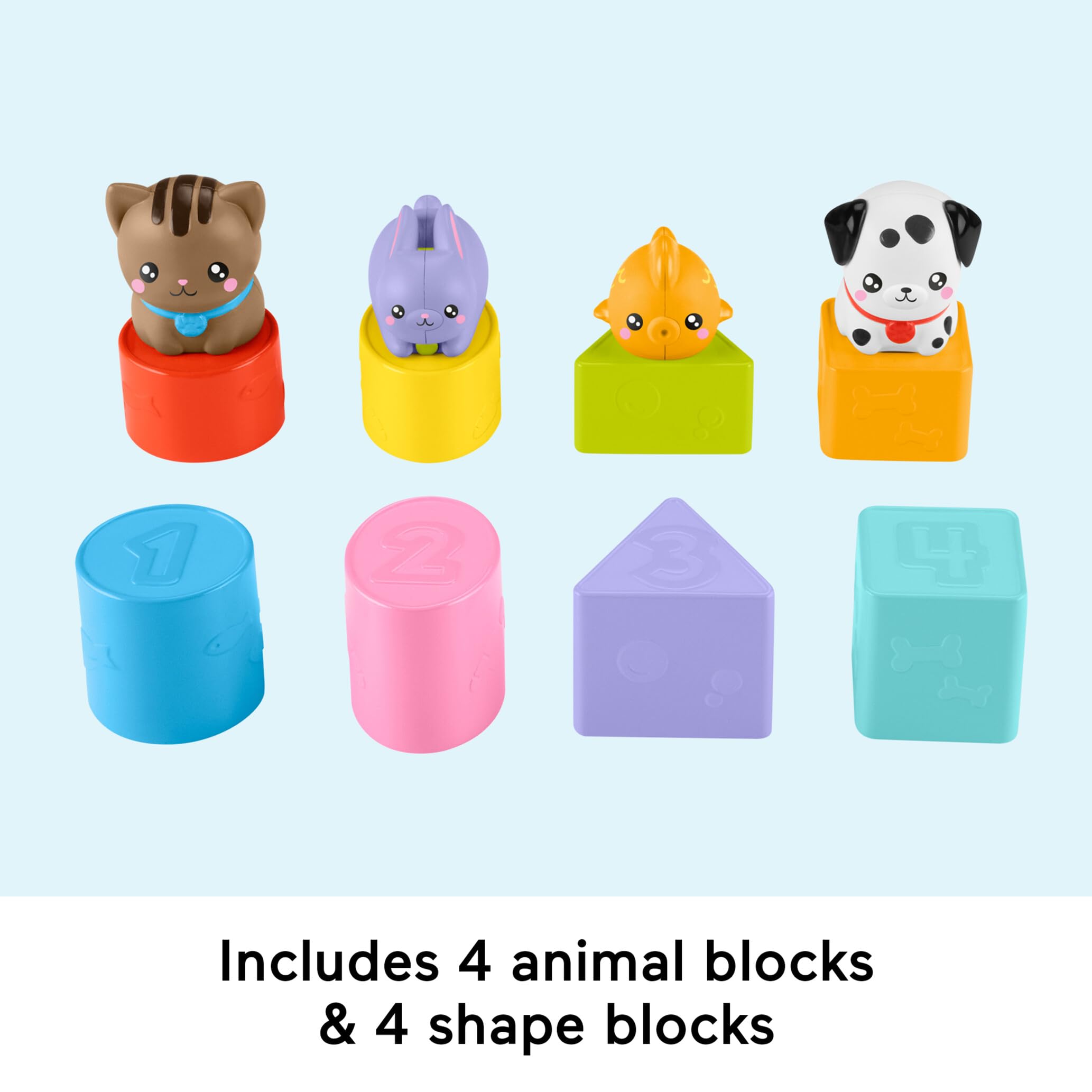 Fisher-Price FP Pets Sorting and Animal Transport Box - Shape Sorting Toy for Babies 6M+
