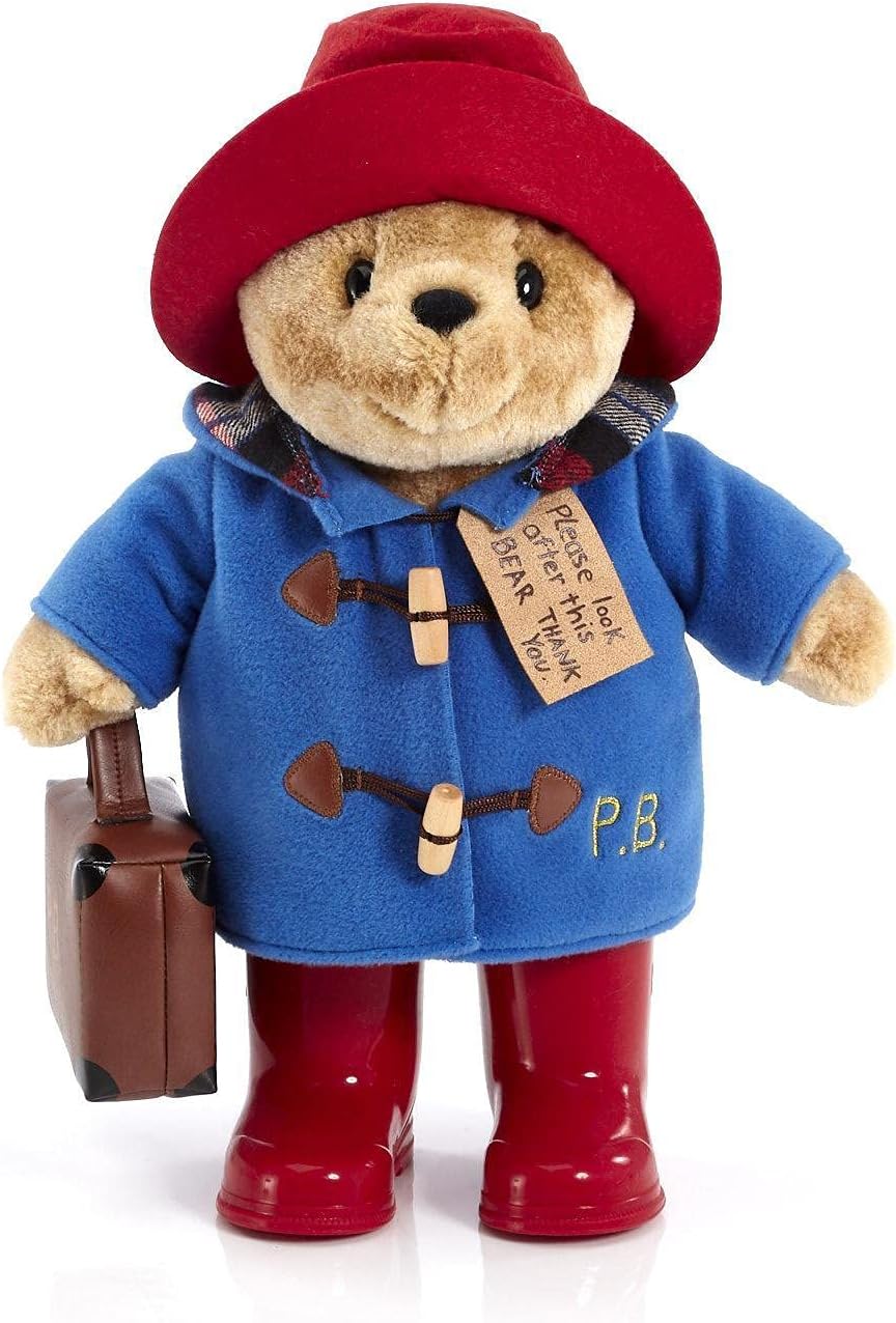 Classic Paddington Bear Plush with Suitcase and Boots - 33cm