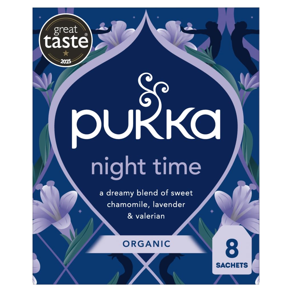 Pukka Herbs Night Time Organic Herbal Sleep Tea - Promotes Relaxation, Aids Sleep | 8 Teabags 1