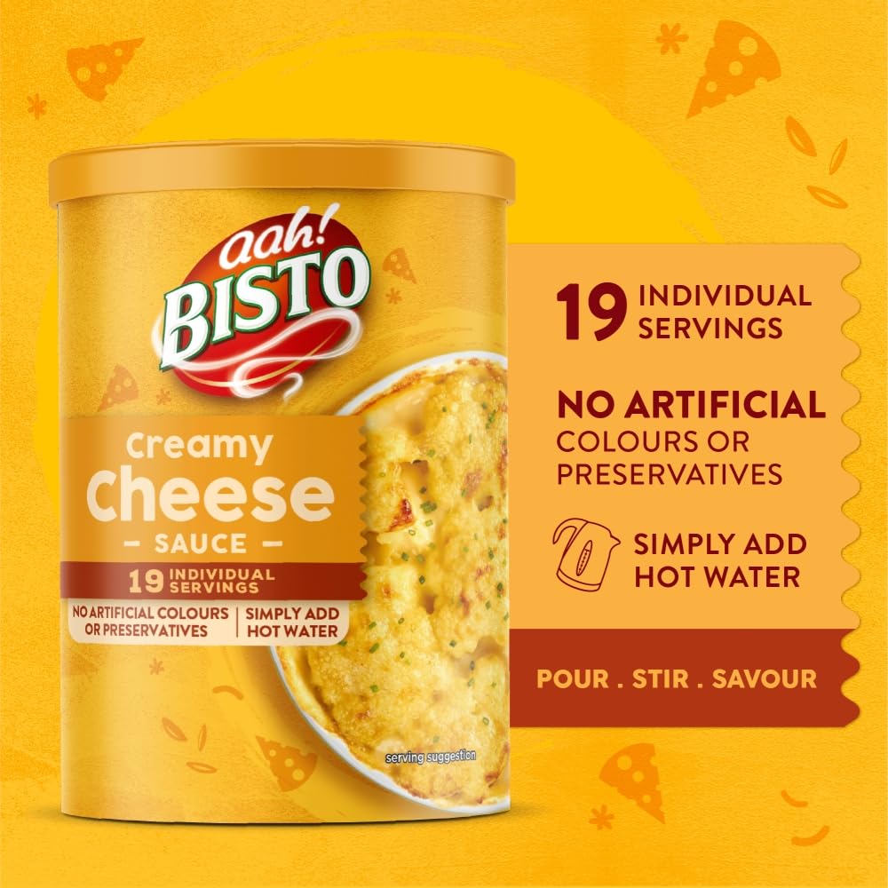 Bisto Thick, Creamy and Delicious Cheese Sauce Mix - 170g Drum 3