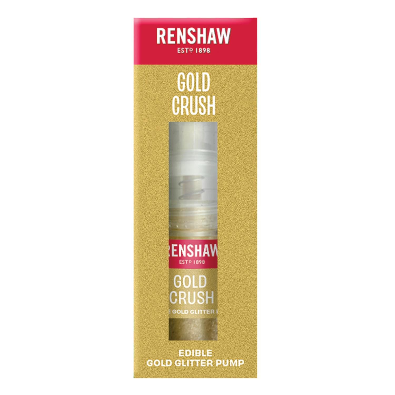 Renshaw Edible Glitter Pump - Gold Crush High Shine Lustred Glitter | 4 g