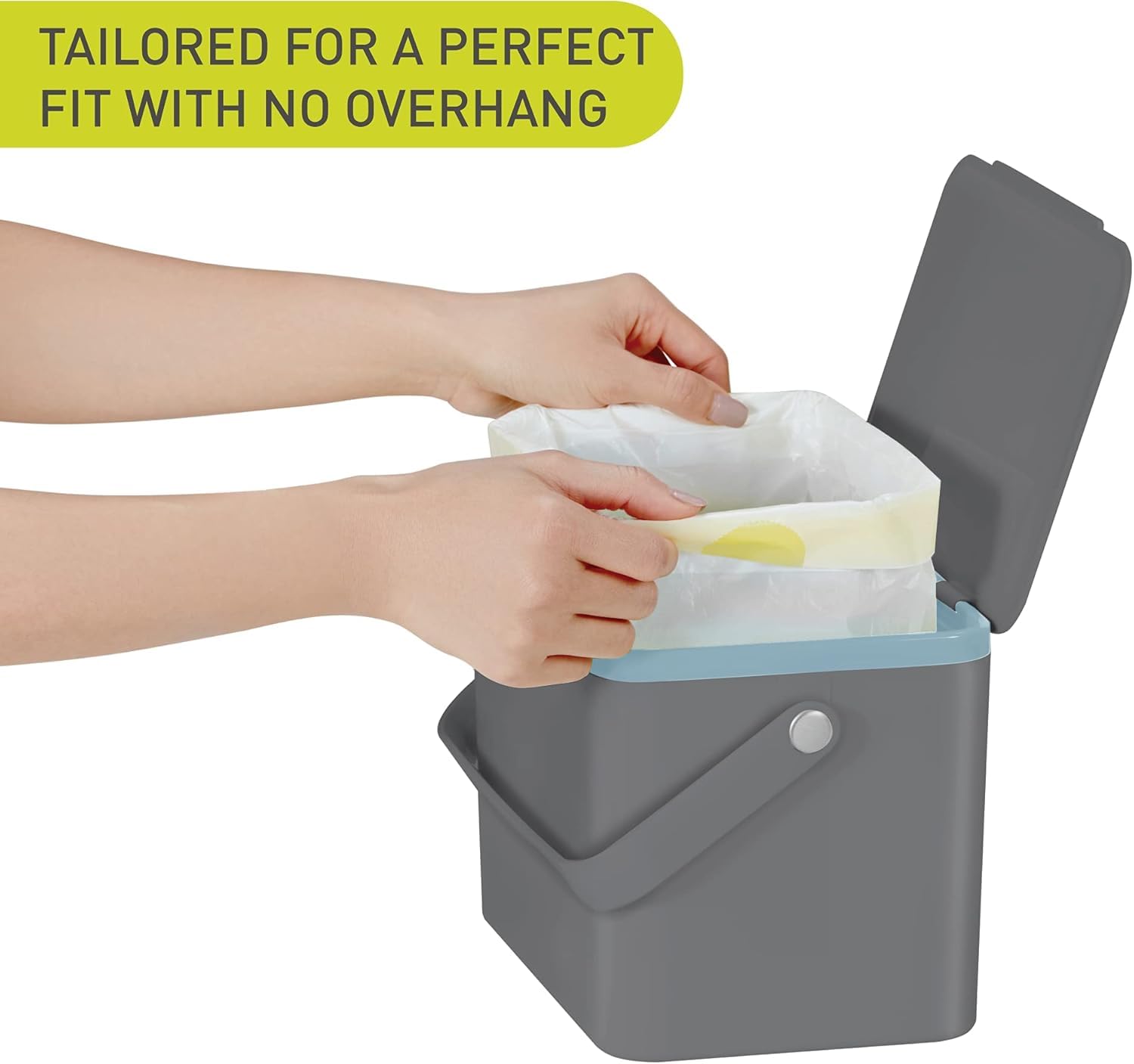 EKO Compostable Bin Liners For Food Waste Caddies - 3-6 Litre Capacity, 20 Bags, White 5