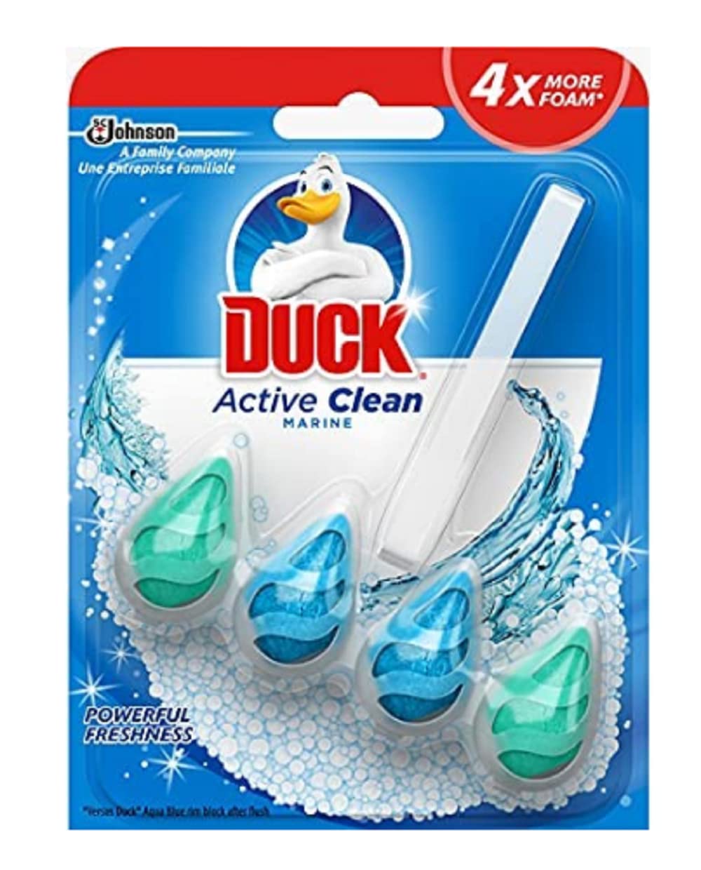 DUCK Active Clean Toilet Rim Block - Foaming Cleaner | Marine Scent | Descaler 1