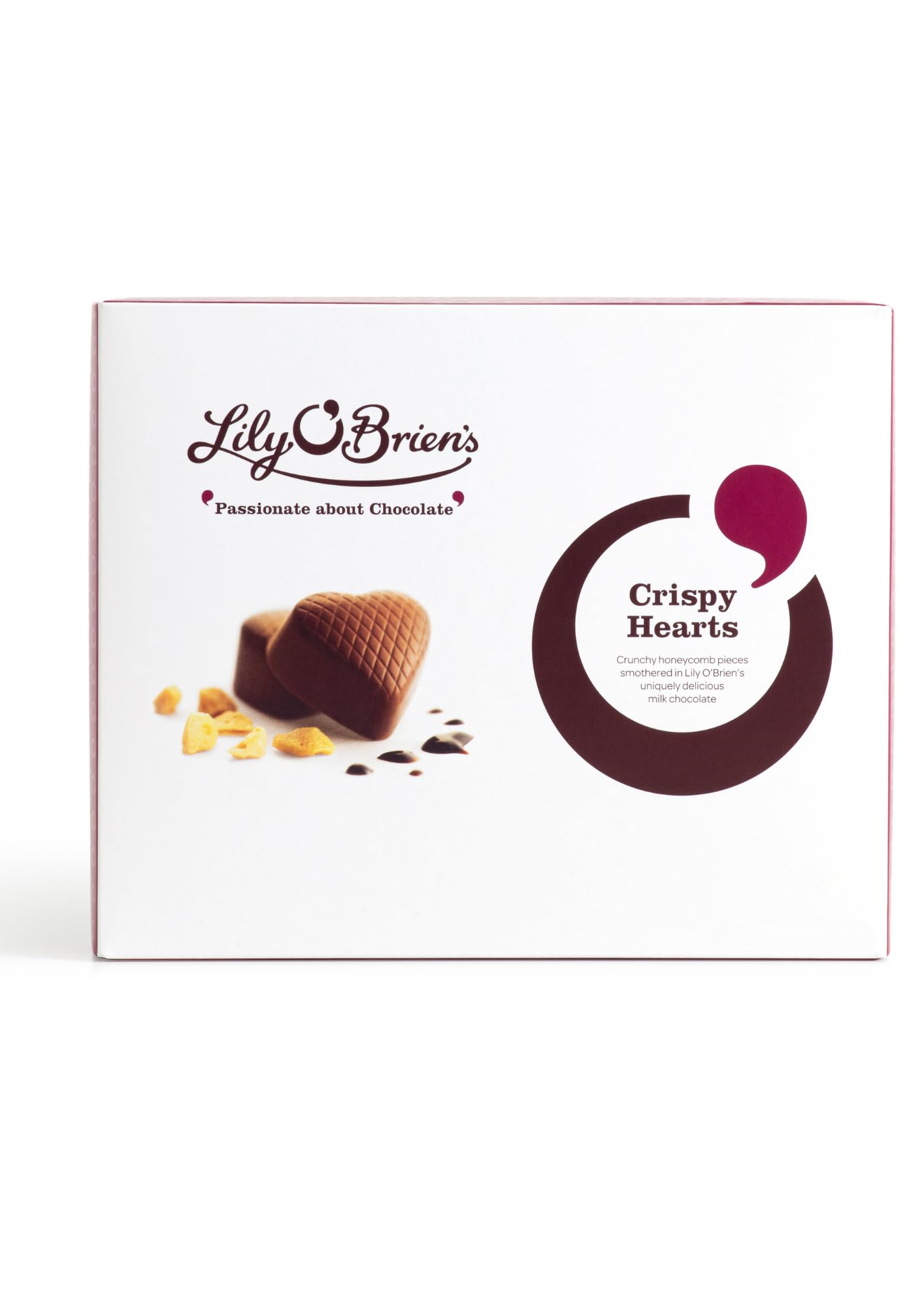 Lily O'Brien's Honeycomb Crispy Hearts 137g - Smooth Milk Chocolate with Crispy Centre