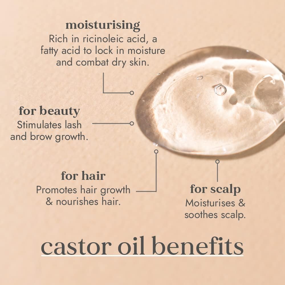 Fushi Organic Castor Oil 250ml - 100% Pure Cold-Pressed for Skin & Hair Care 2