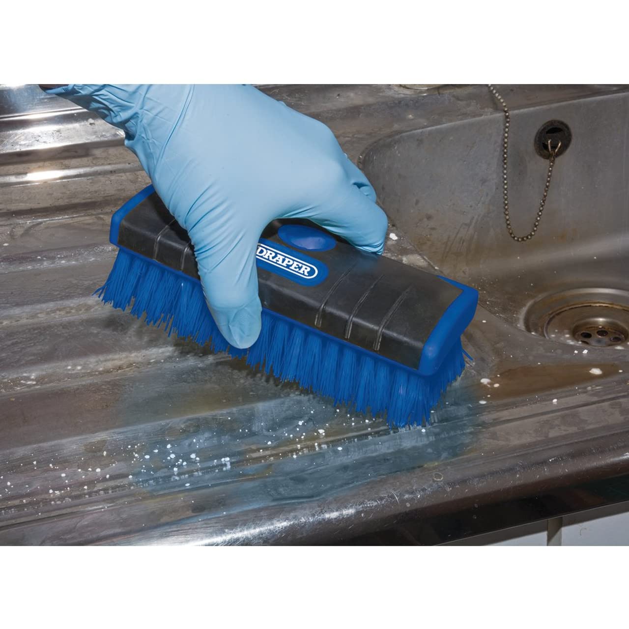 Draper Nylon Bristle Scrub Brush - Durable & Efficient Cleaning | Blue, 239g 2