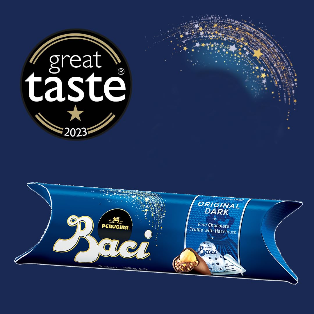 Baci - Dark Chocolate Truffles with Hazelnut Gluten Free Tube 37.5g 10