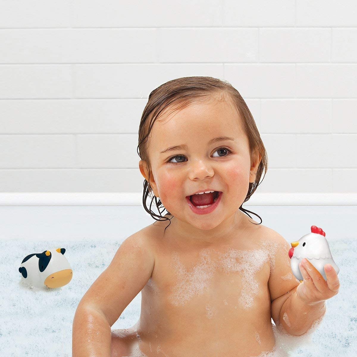 Munchkin Floating Farm Animal Rubber Bath Squirt Toys for Baby, 8 Pack 2
