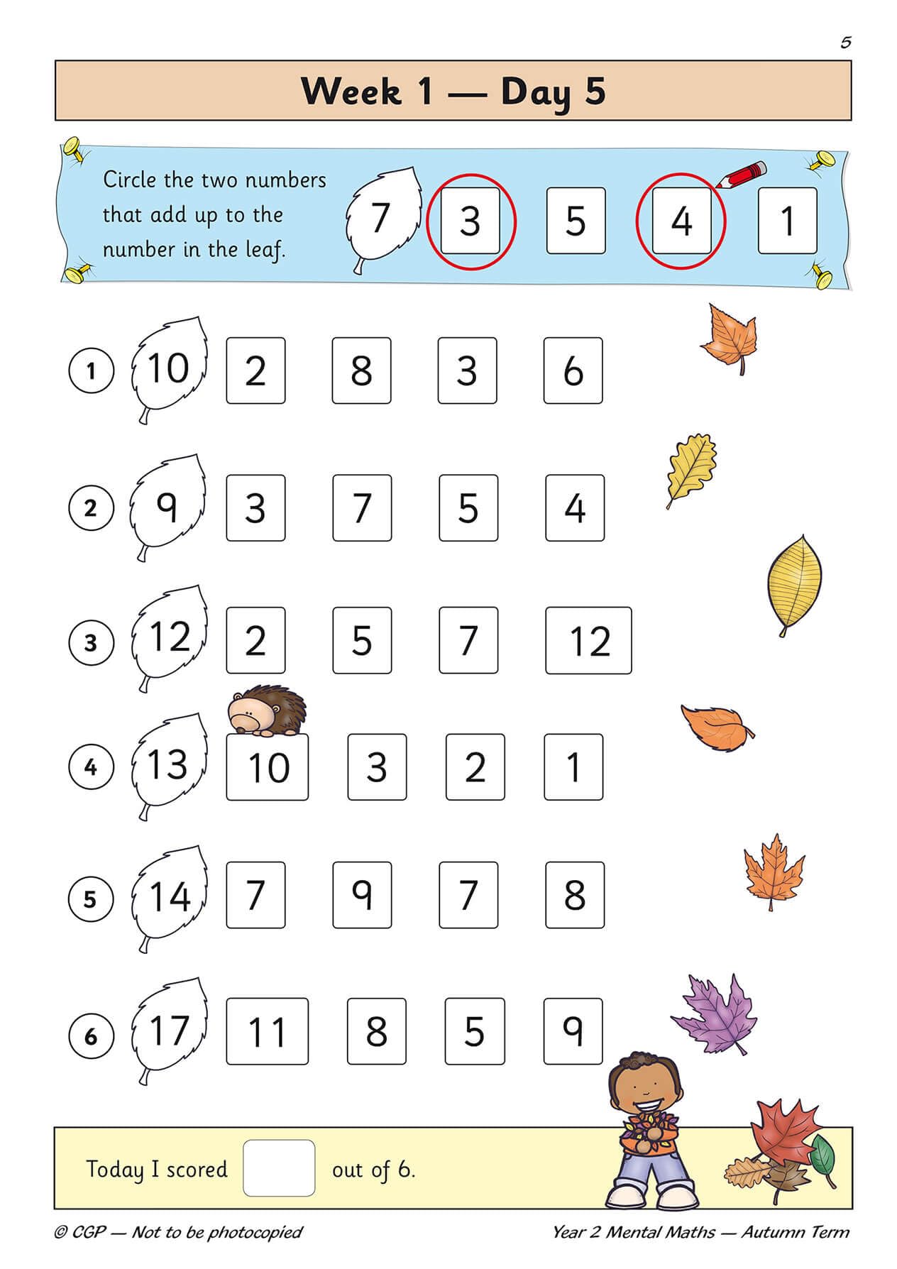 CGP Books KS1 Mental Maths Daily Practice Book - Year 2 Autumn Term | Ages 6-7 | Paperback 6