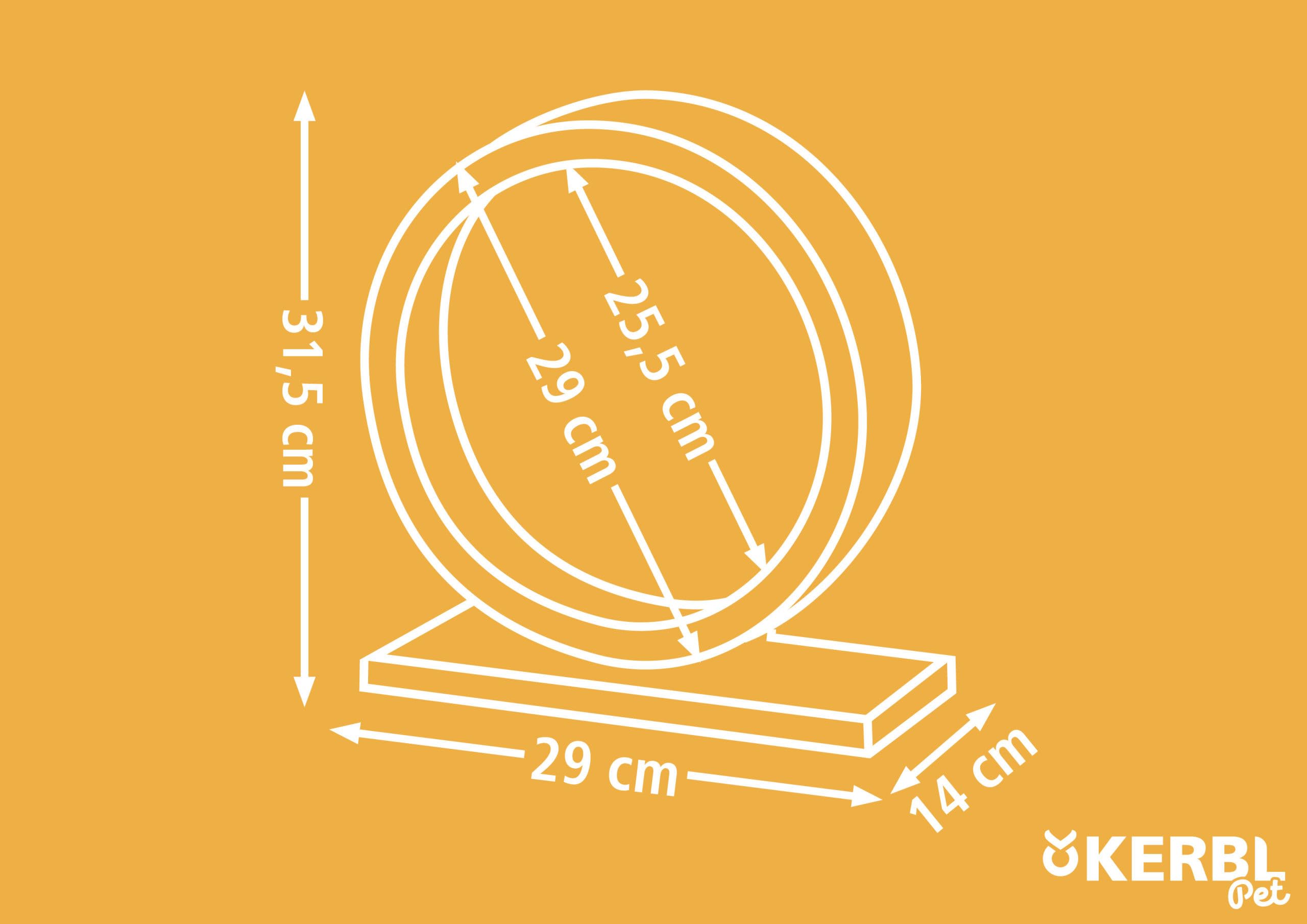 Kerbl Pet Wood Hamster Wheel - Ø 29cm Natural Exercise with Cork Tread | Stable & Quiet 6