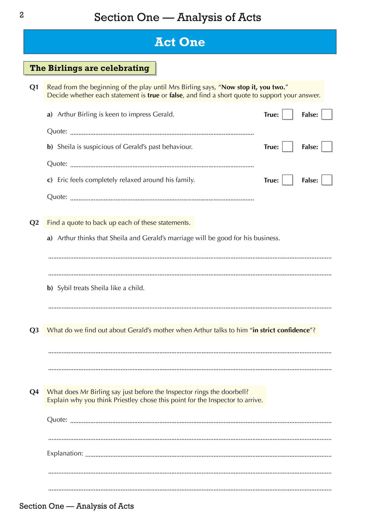 CGP Books An Inspector Calls Workbook - GCSE English Literature Revision | Paperback | 72 Pages 3