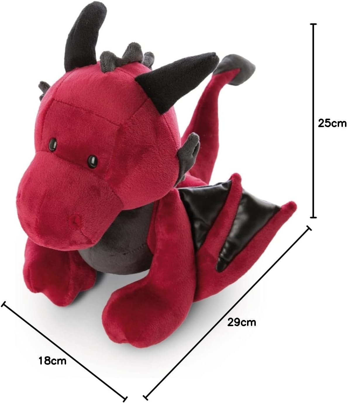 Nici Red Dragon Eldor 30 cm Standing Plush Stuffed Animal - Soft Cuddly Toy