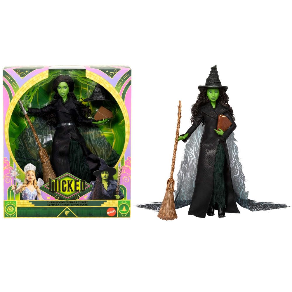 Mattel Wicked: Part 2 Elphaba Deluxe Fashion Doll with Removable Outfit and 4 Accessories - JFM12 9