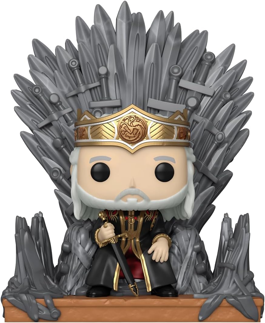 Funko POP! Deluxe - King Viserys Targaryen on Throne (House of the Dragon)  
Funko POP! Deluxe Vinyl Figure: King Viserys Targaryen on Iron Throne - House of the Dragon Collectible