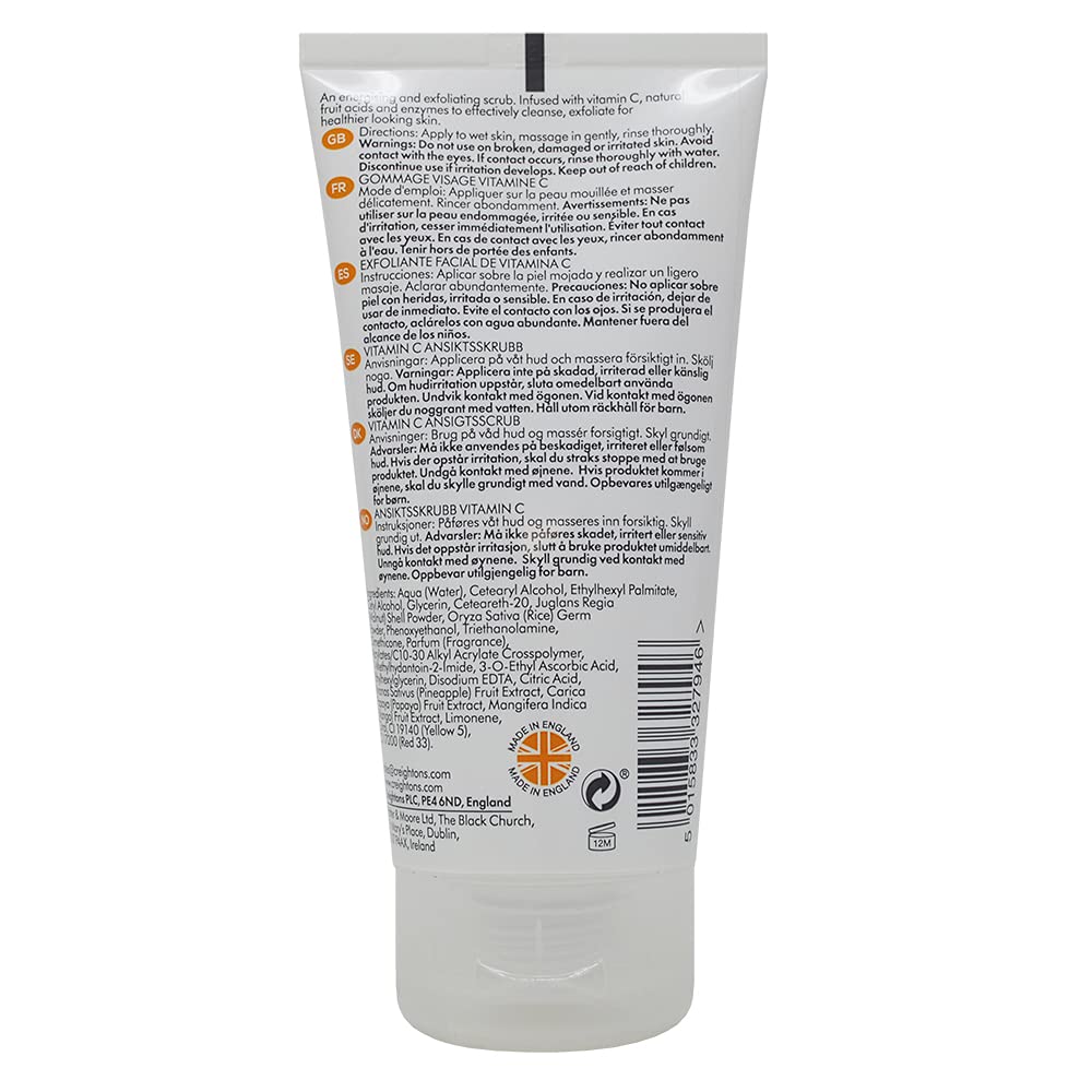 Creightons Vitamin C Superfruits Glow Enzyme Scrub - 2% Vitamin C, Natural Fruit Acids & Enzymes | 150 ml