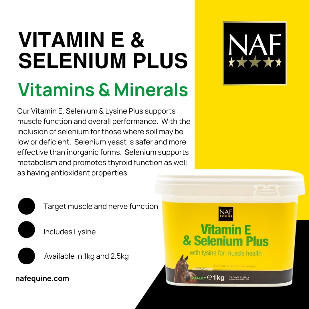 NAF Vitamin E and Selenium Plus Powder - Antioxidant Support for Muscle Health | 1 kg