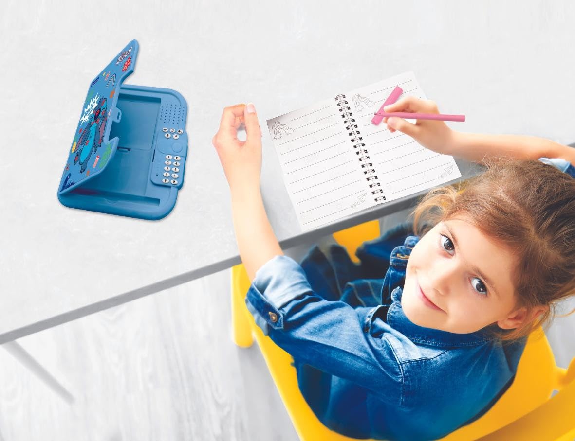 Lexibook Disney Stitch Electronic Secret Diary - Password Protected with Pen, Voice Recorder & Sound Effects, Blue