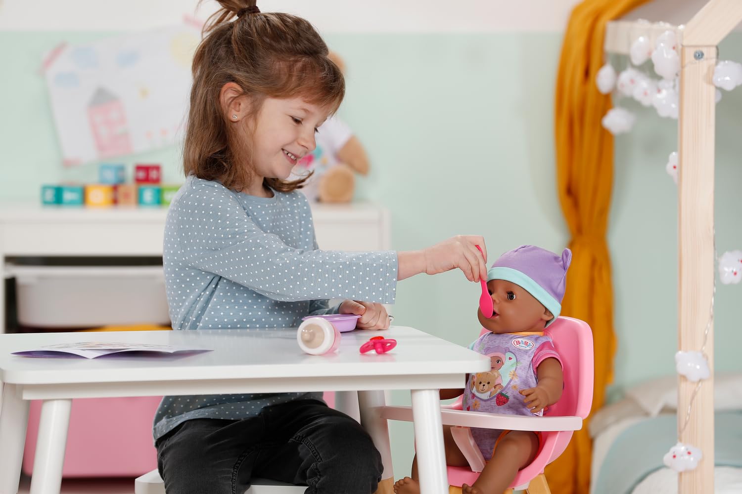 BABY born Eva 43 cm Doll - 10 Lifelike Functions | Multicoloured | Ages 3+ 6