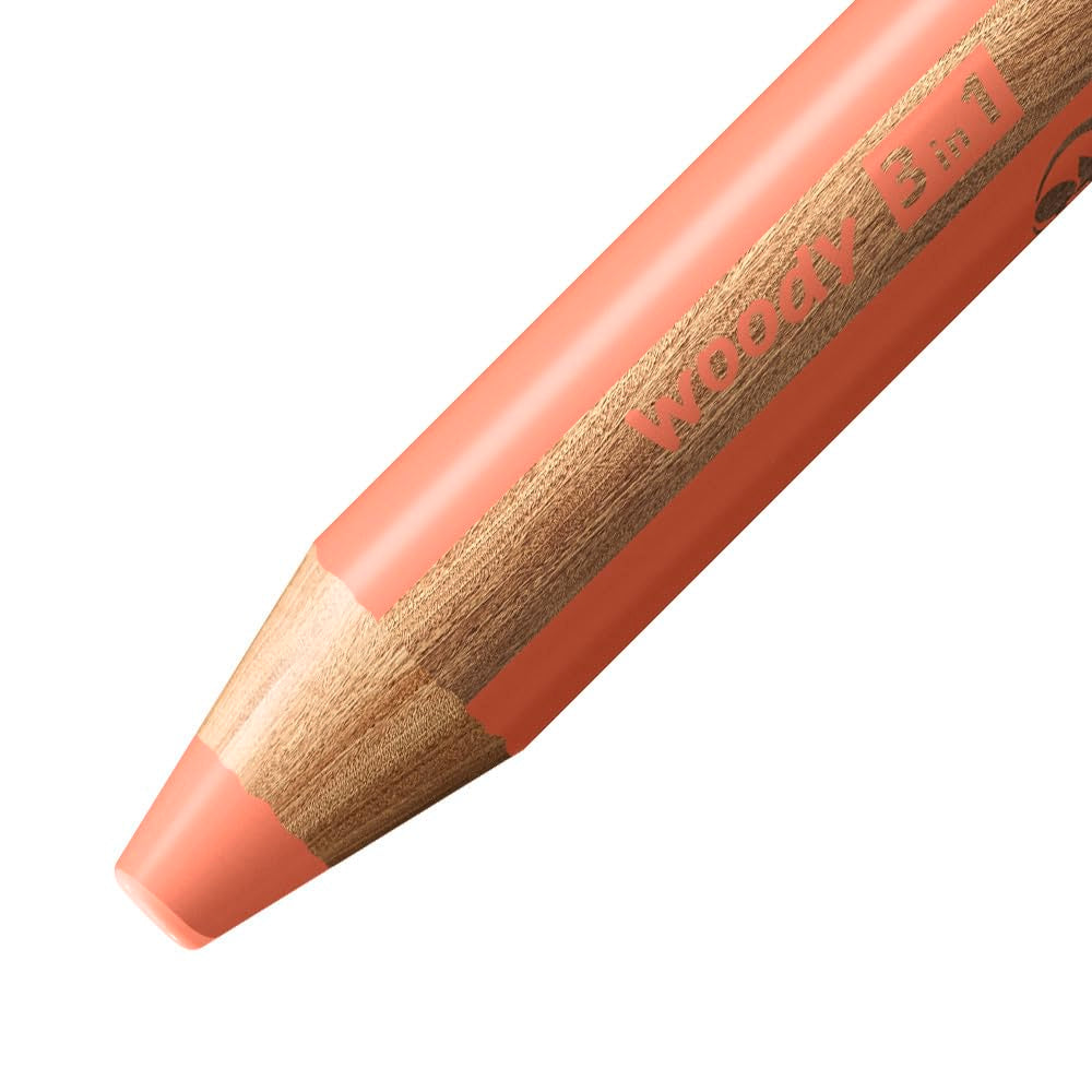 STABILO woody 3-in-1 Multi-talented Coloured Pencils - Pastel Assortment | 6 Count 3