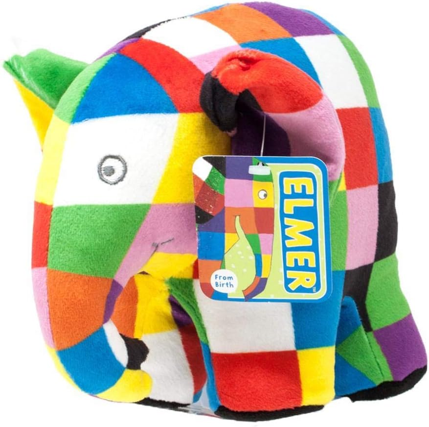 Elmer the Patchwork Elephant Soft Toy - 20cm Plush for Ages 1 Month+
