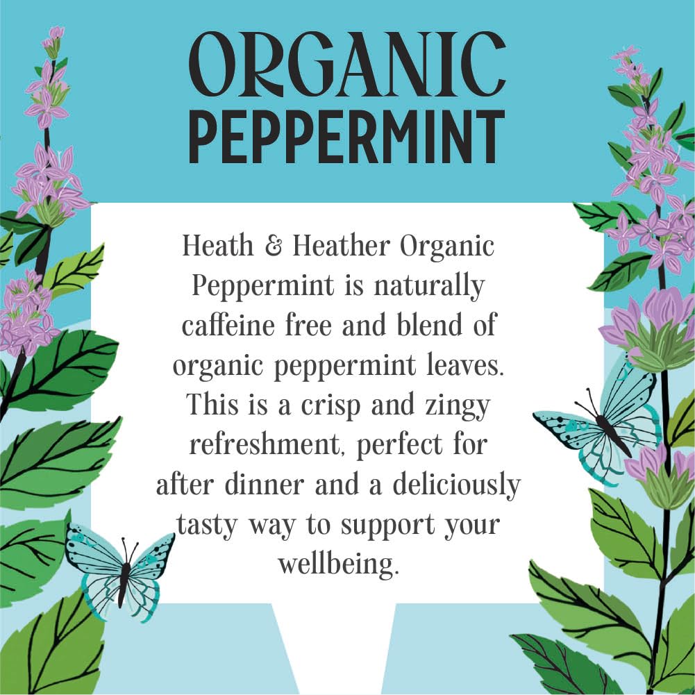 Heath & Heather Organic Peppermint Tea - 20 Count Teabags | Caffeine-Free Digestive Support 3