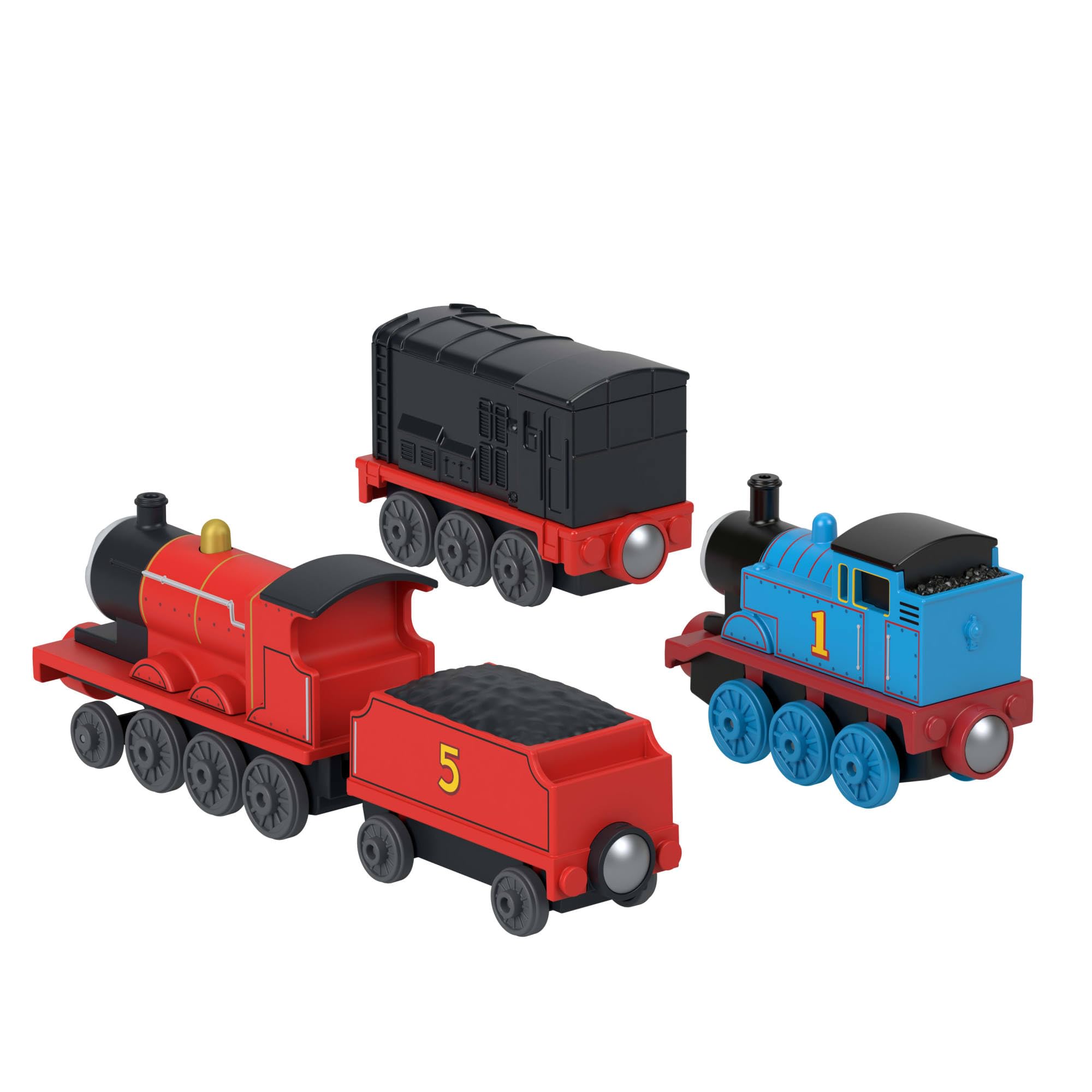 THOMAS & FRIENDS Die-Cast Toy Train Multipack of 3 (Thomas, Diesel, James) | Ages 3+ 5