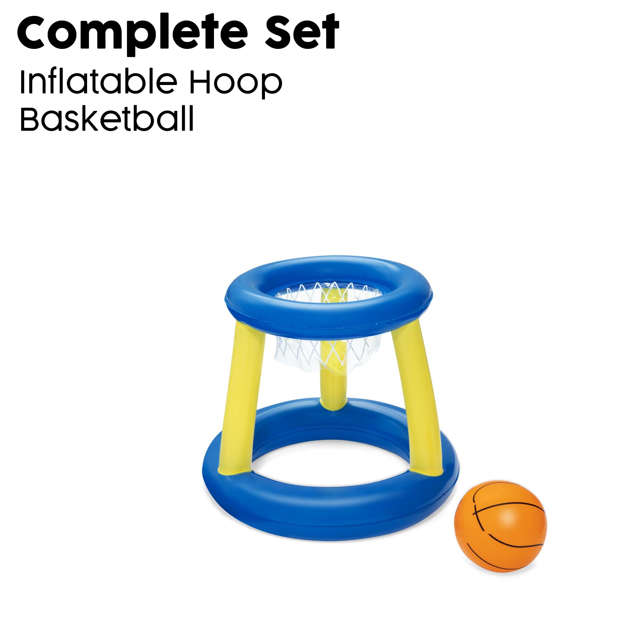 Bestway Splash N Hoop Inflatable Basketball Swimming Set | Floats on Water | Orange 4