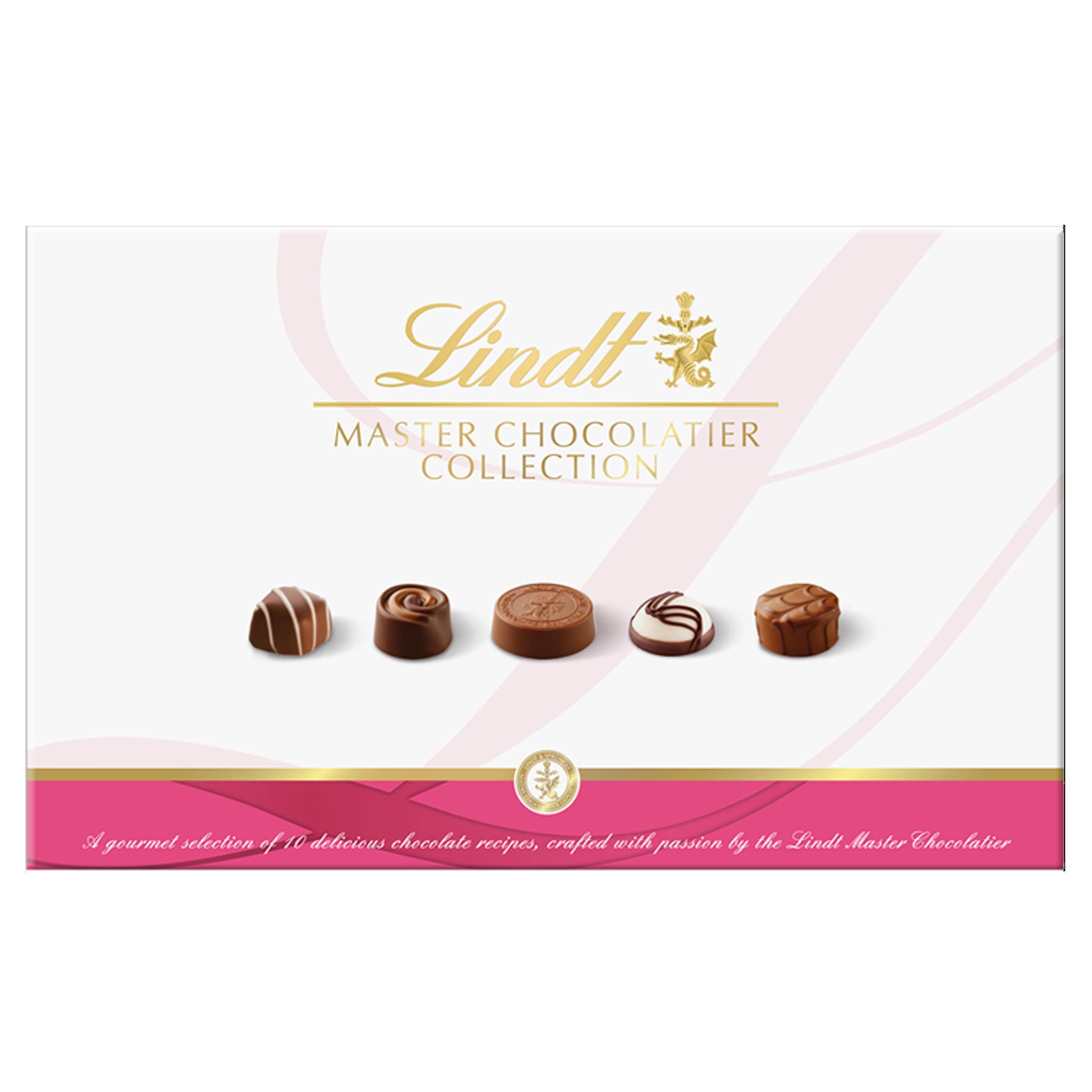 Lindt Master Chocolatier Collection - 184g Medium Gift Box | Assorted Milk, Dark & White Pralines 1